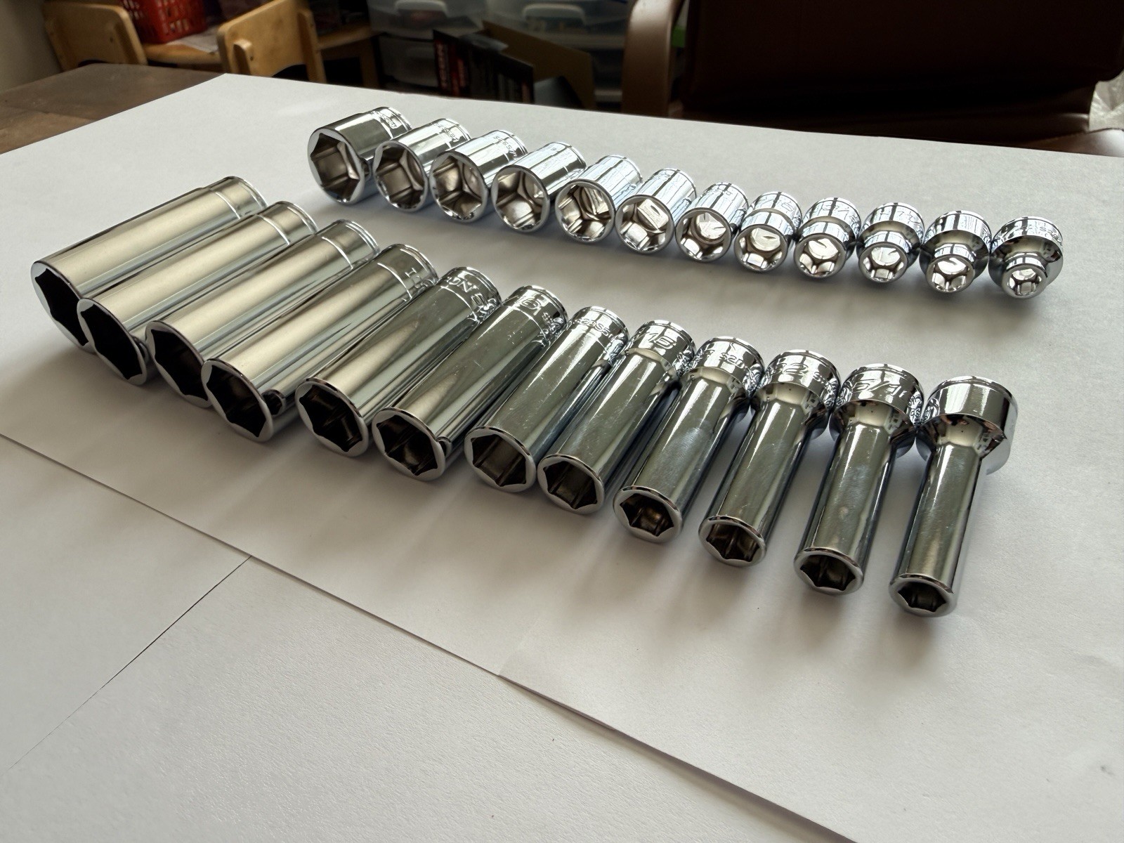 ICON Professional 3/8” Drive 6Pt SAE Shallow/Deep Socket Chrome-Choose Size SAE
