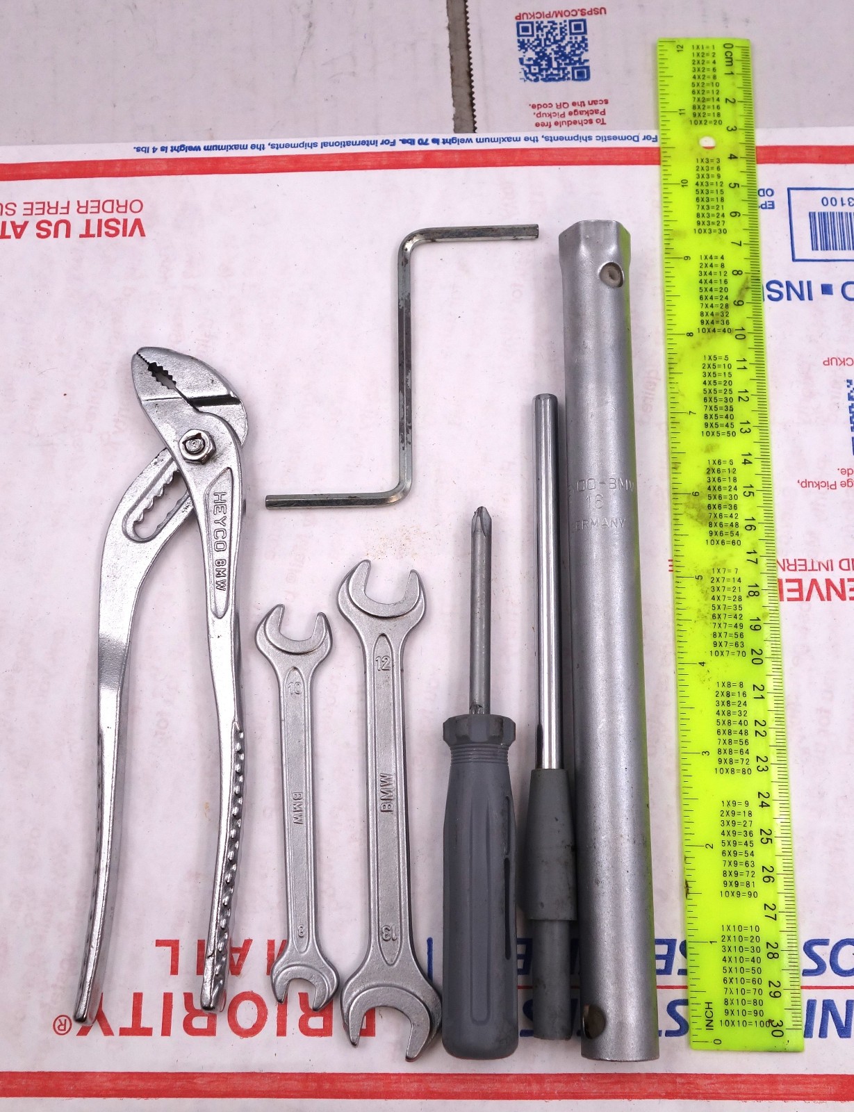 BMW Heyco 7 Piece Tool Set E21 E24 E28 E30 E34 OEM 16mm Spark tool 9″ Inch