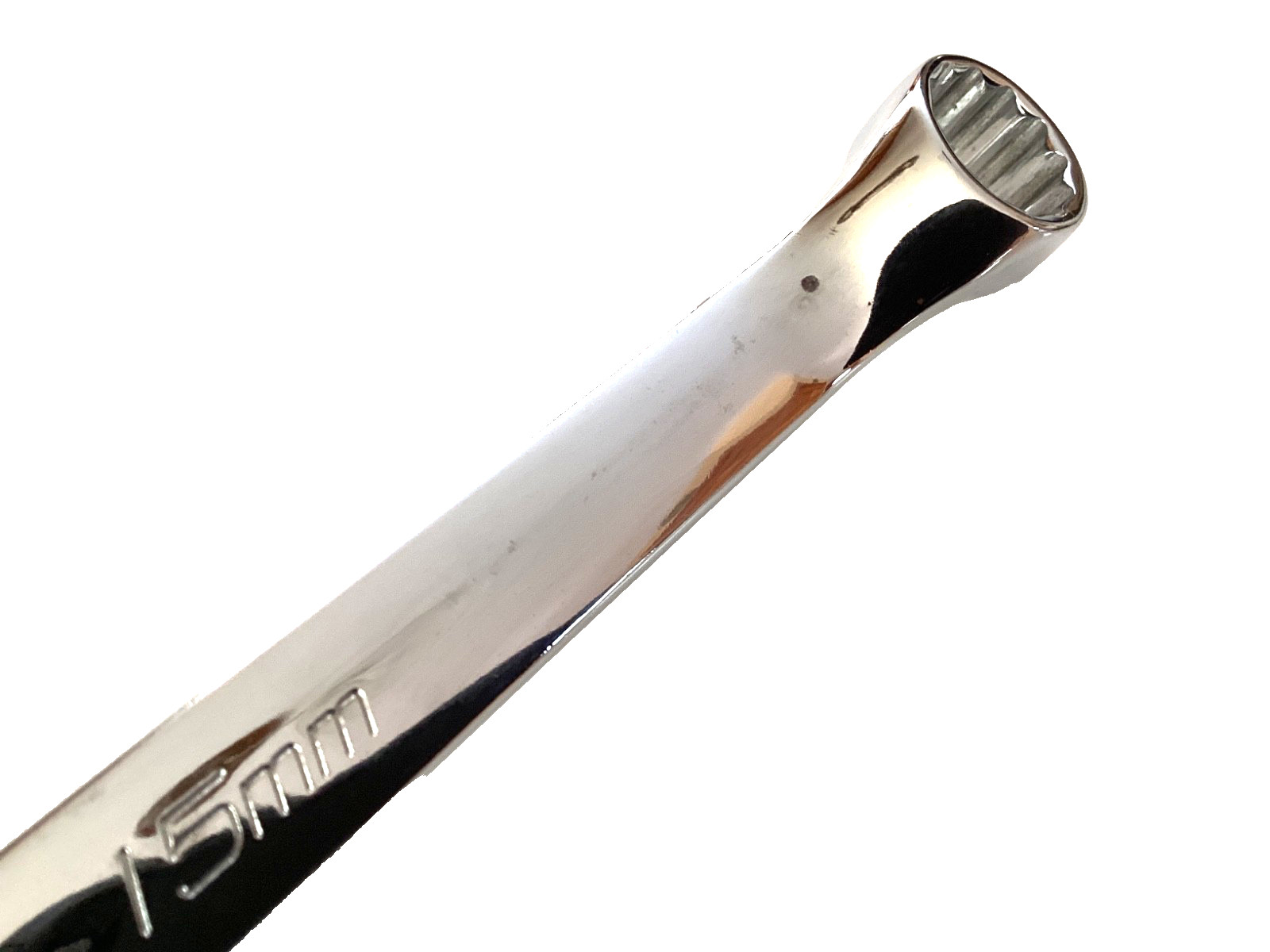 Snap On USA NEW 14MM x 15MM 12 Point Metric 10° Offset Chrome Box Wrench XBM1415