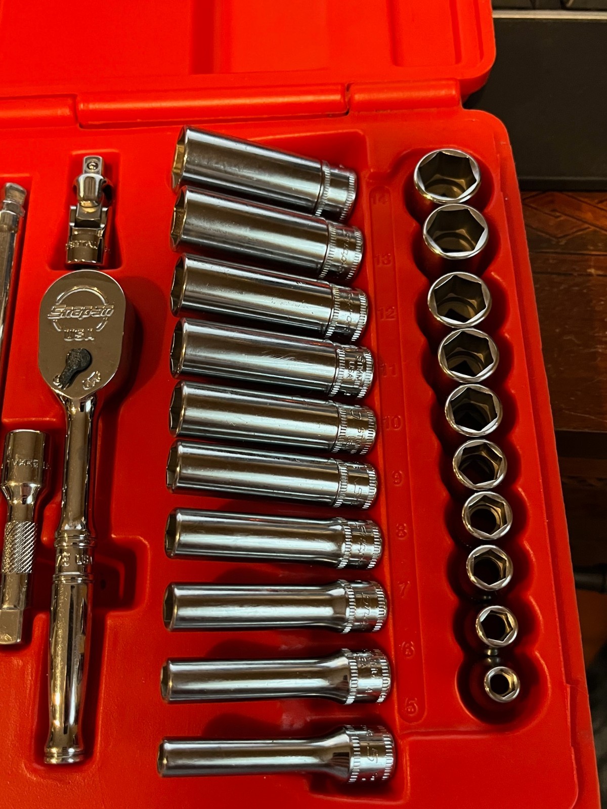 Snap-on 144TMPB 44 PC 1/4” Drive 6 pt General Service Set In PB99 Case NICE!