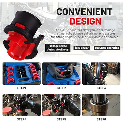 Universal Motorcycle Bike Fork Seal Driver Tool Kit Installer Driver Set 35-50mm
