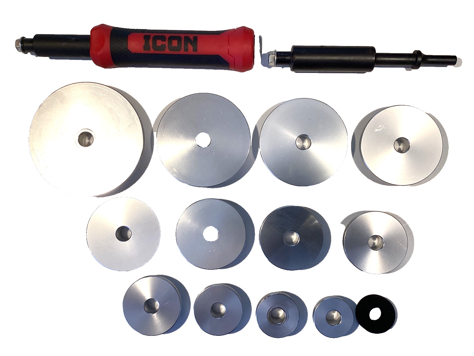 Icon Pro Master Aluminum Bearing Race Seal Driver Set Snap Latch Case 58262 MINT