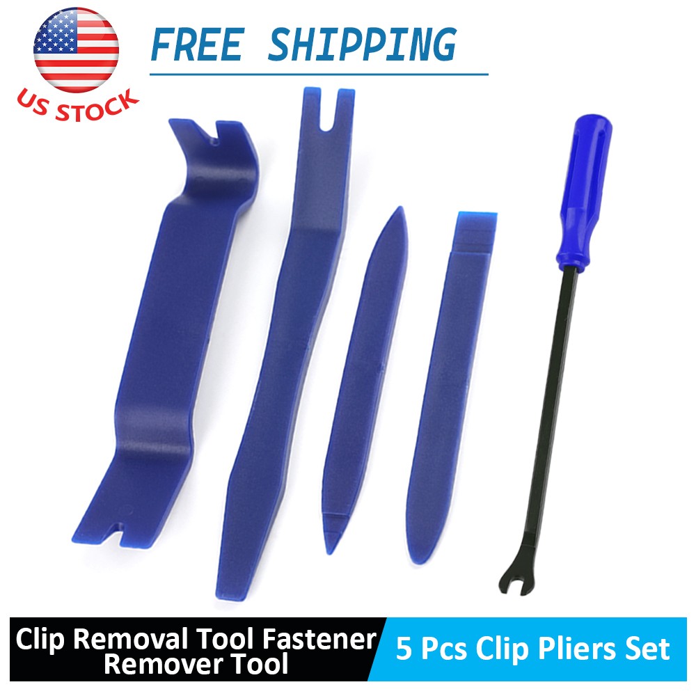 Car Door Trim Removal Tool Pry Panel Dash Radio Body Clip Installer Kit set US