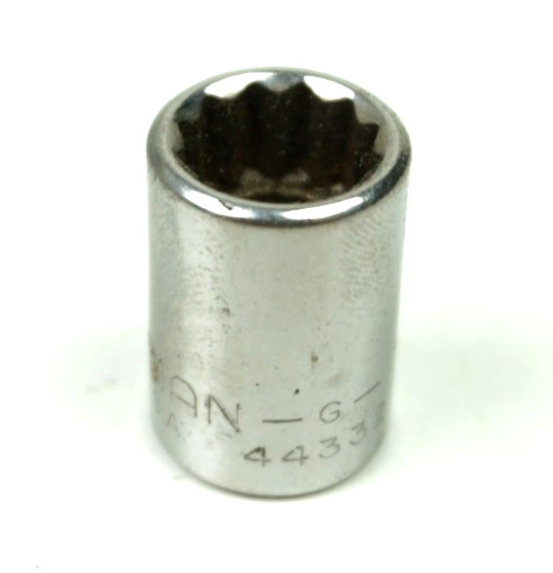 Craftsman -G- 7/16″ 12 Point Shallow Chrome Socket 3/8″ Drive 44332 USA