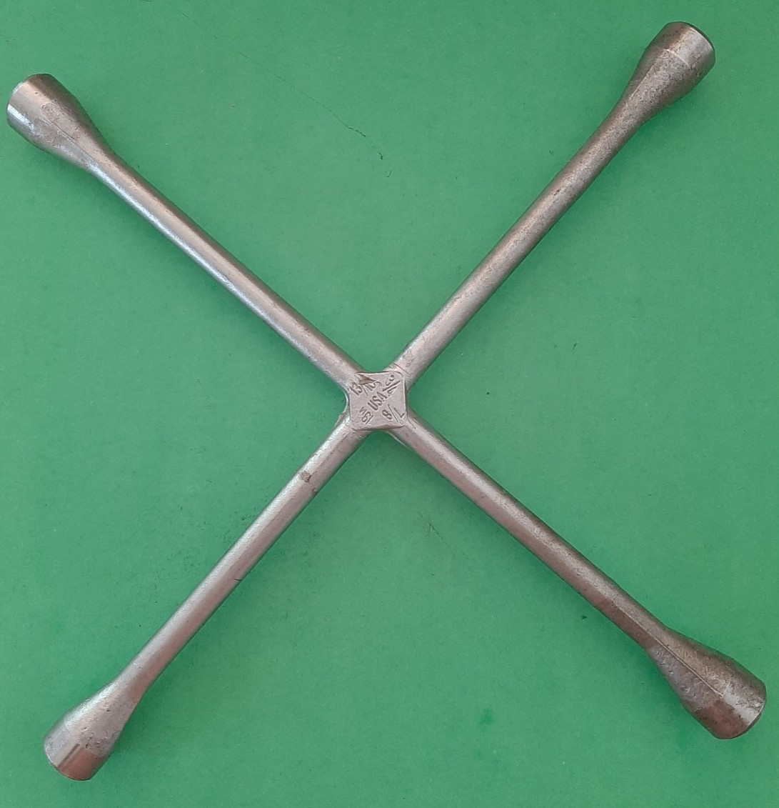 NOS NEW S-K Tools 4-way Tire Iron Lug Wrench USA 9710 3/4 13/16 7/8″ 19mm