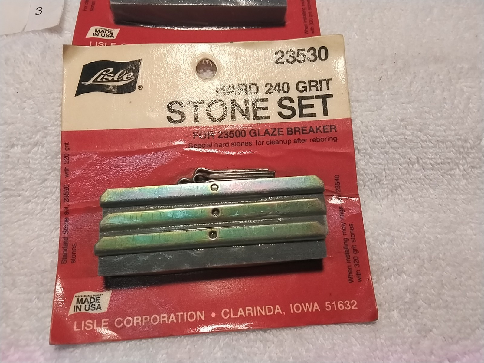 2pc LISLE 23520 220 GRIT- 23530 240 GRIT FOR LISLE 23500 GLASE BREAKER USA 🇺🇸