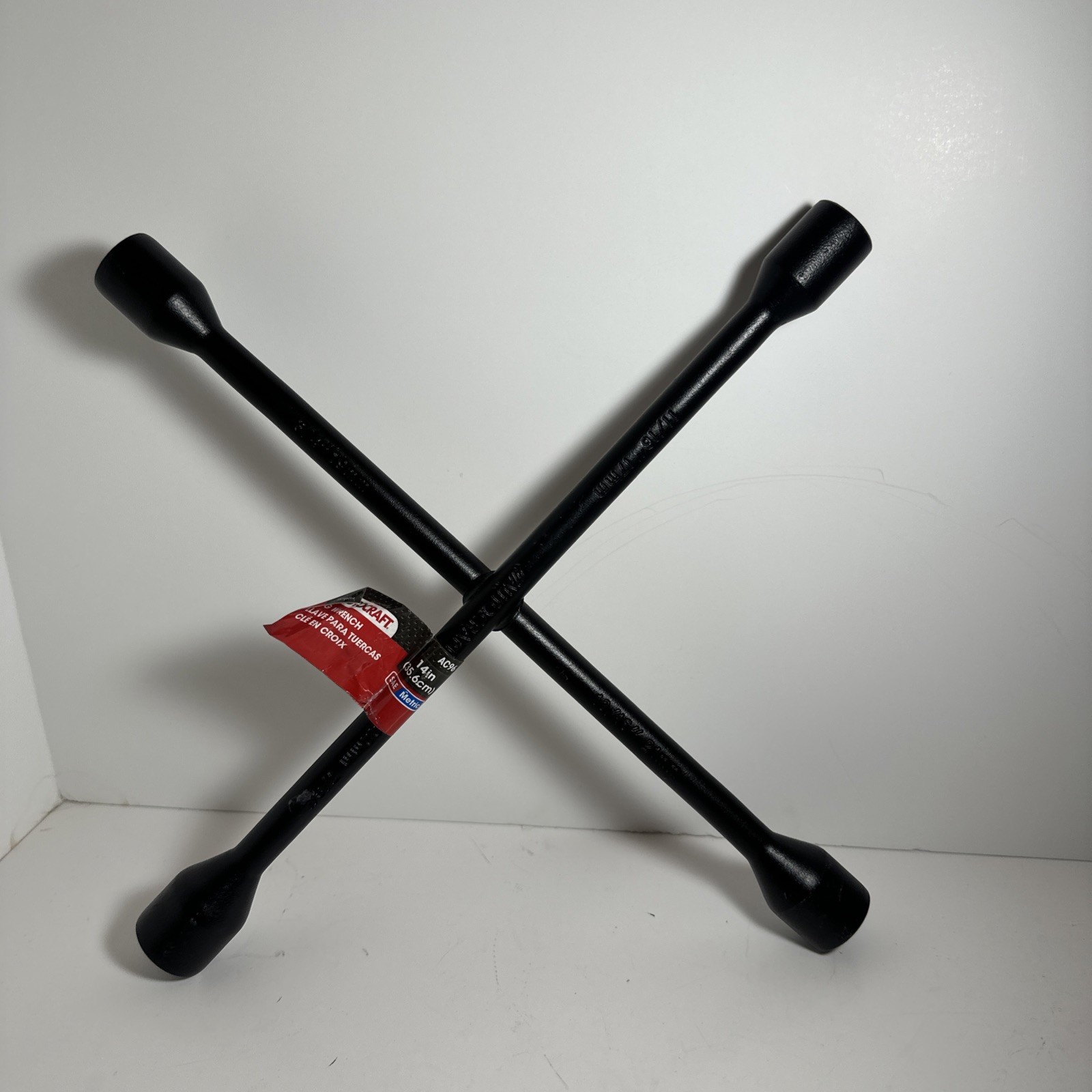 AutoCraft 14” Lug Wrench for Trucks with Black Texture Coating, SAE and Metric