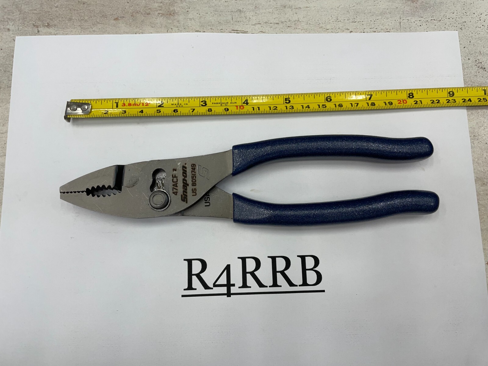 Snap-on Tools USA NEW POWER BLUE 2 Piece Soft Grip Pliers Lot Set 47ACF HJ47ACF