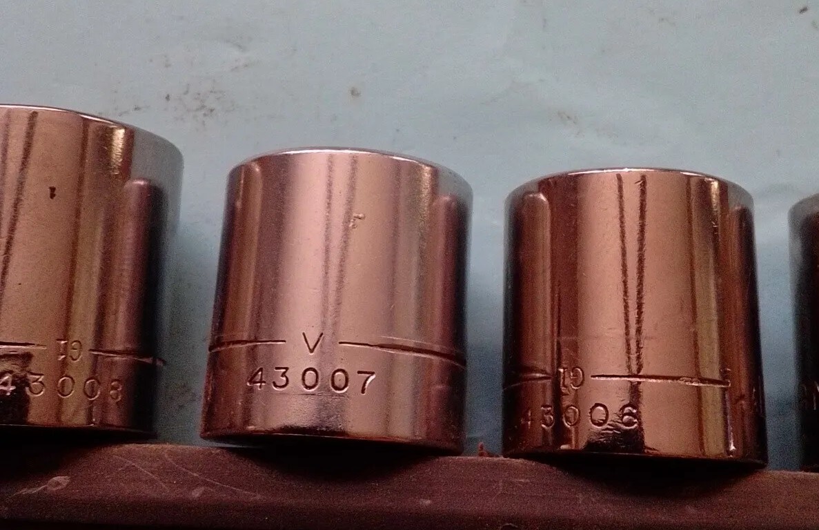 Craftsman 3/8″Dr. 6pt sockets. 1/4″-15/16″. G, G1 G2 Gk V Mixed Series QTY. 11
