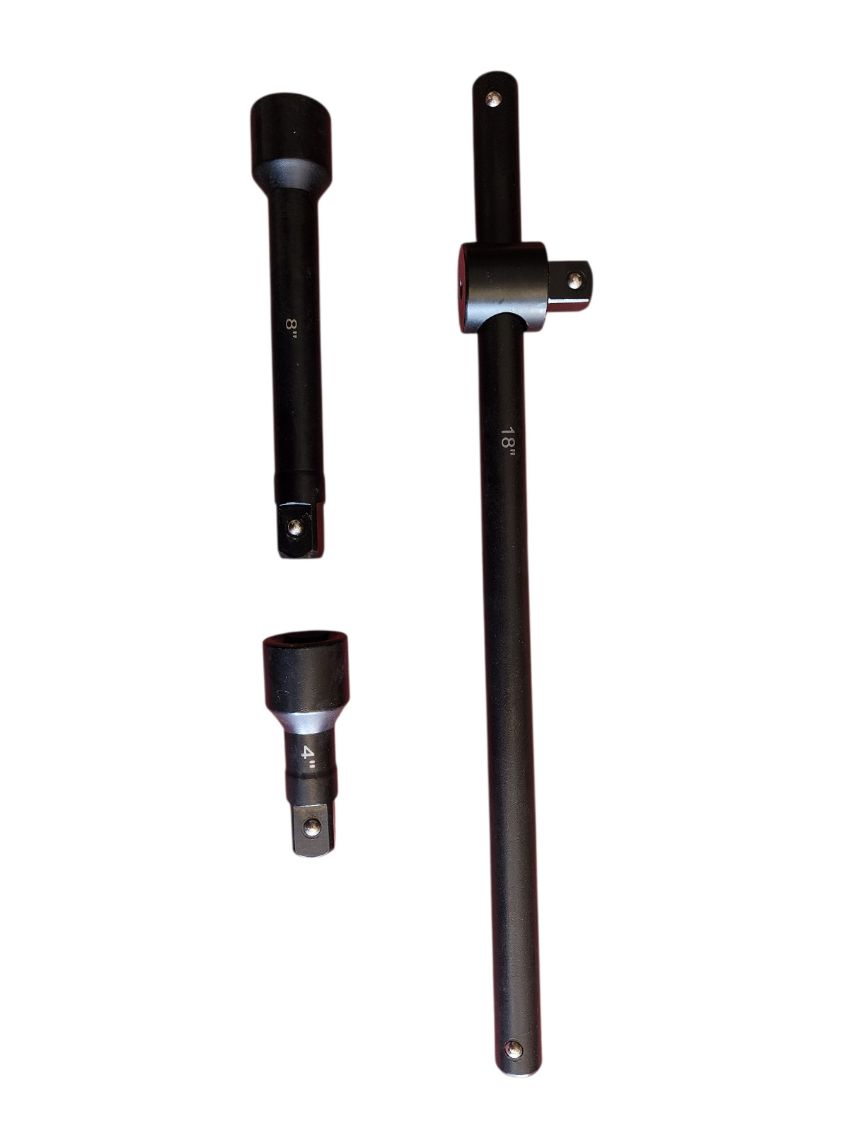 3/4″ Dr. 8″ & 4″ Impact Extension Bar with a FREE 3/4″ Dr. 18″ Long T-Handle