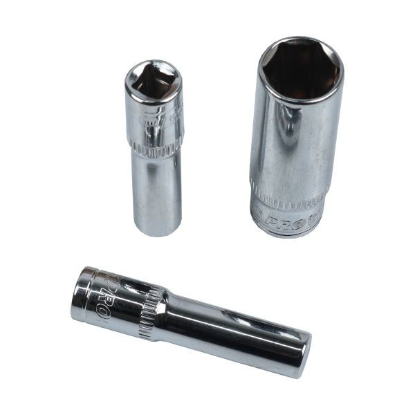 US PRO 11PC 1/4″ Drive 6PT Deep Metric Socket Set 4–13mm CR-V Long Reach Hex