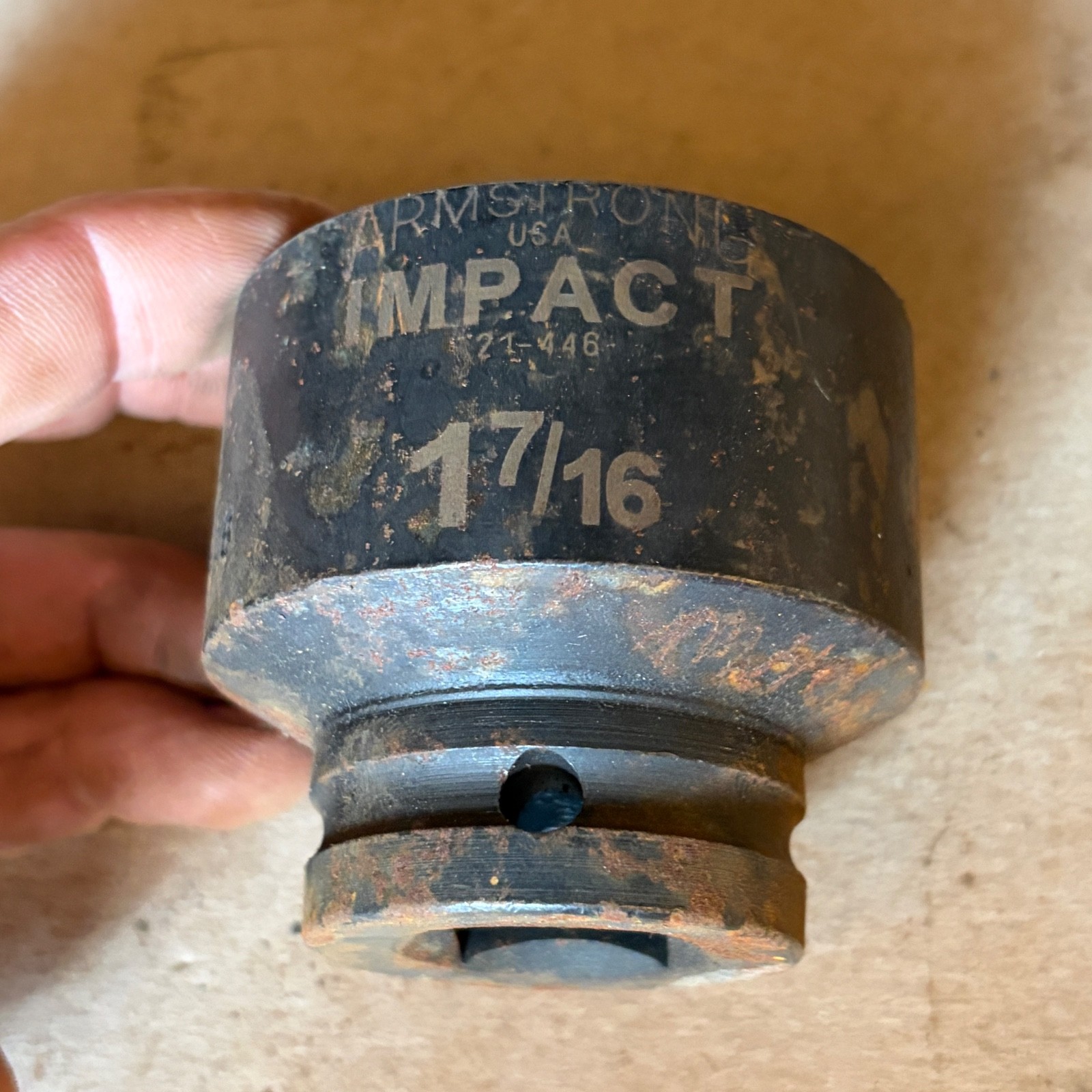 Armstrong 21-446 1-7/16″ Shallow Impact Socket 1/2″ Drive 8 pt USA