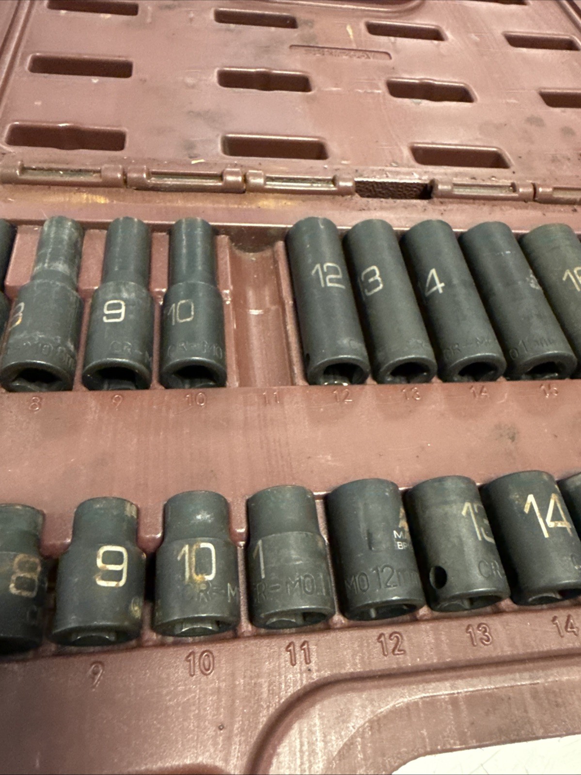 Matco ADV 26 Piece 6 Point Shallow & Deep Impact Socket Set 7mm-19mm Missing 2 C