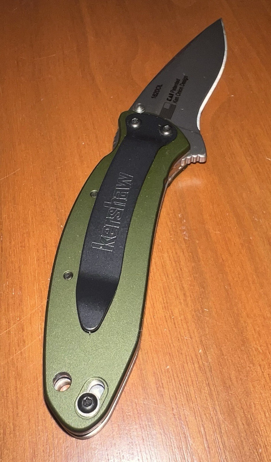 NEW! Kershaw Scallion Olive Drab 2.4” Pocket Knife (1620OL) – Ken Onion Design