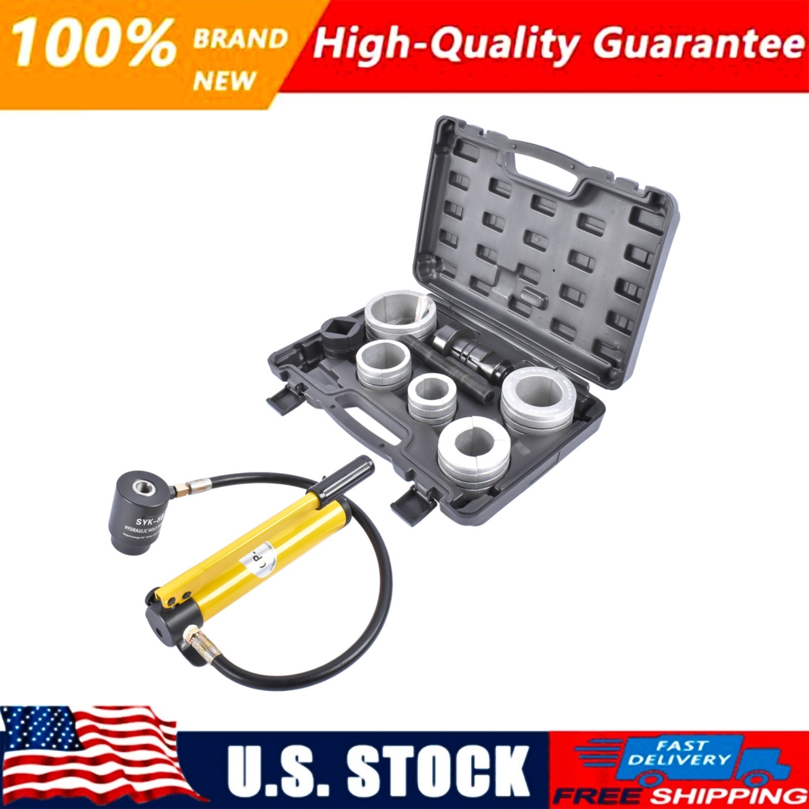 Hydraulic Exhaust Pipe Stretcher Expander Kit 17350 w/Collets 1-5/8in to 4-1/4in