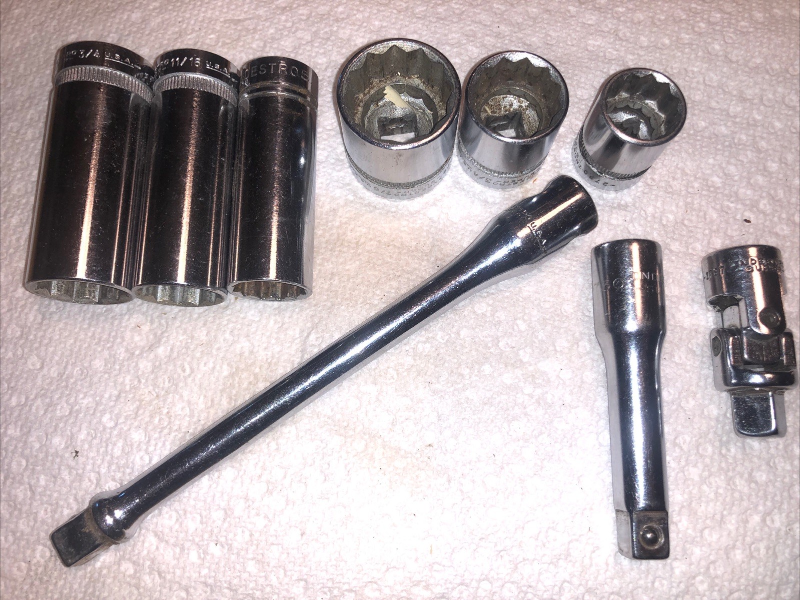 VTG INDESTRO Super 3/8” Drive Standard Socket Extension Swivel 12-Point Sockets