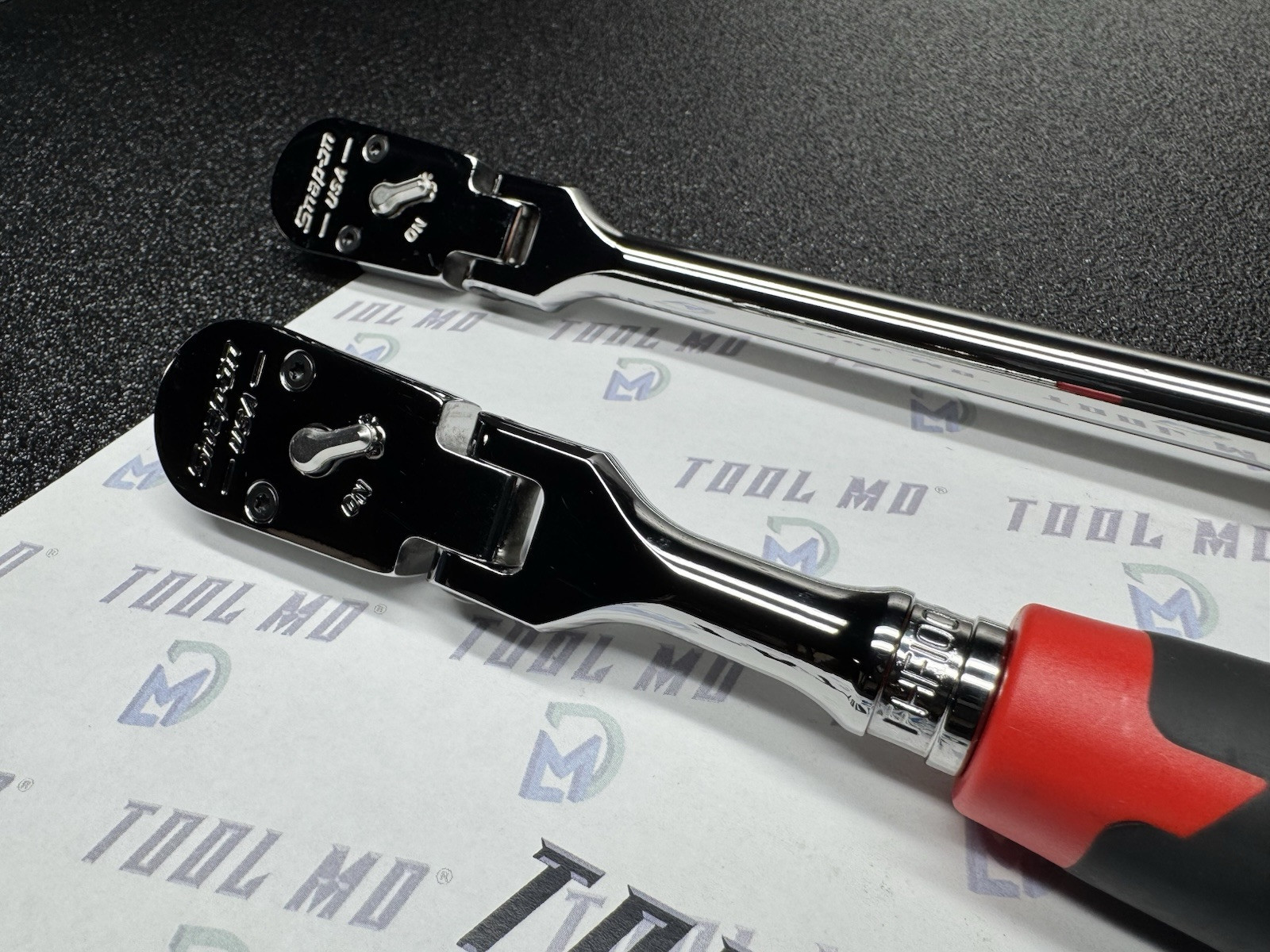 Snap-on Tools USA NEW RED 2-Piece 3/8” Drive SOFT GRIP Ratchet Set RAT2FHFR