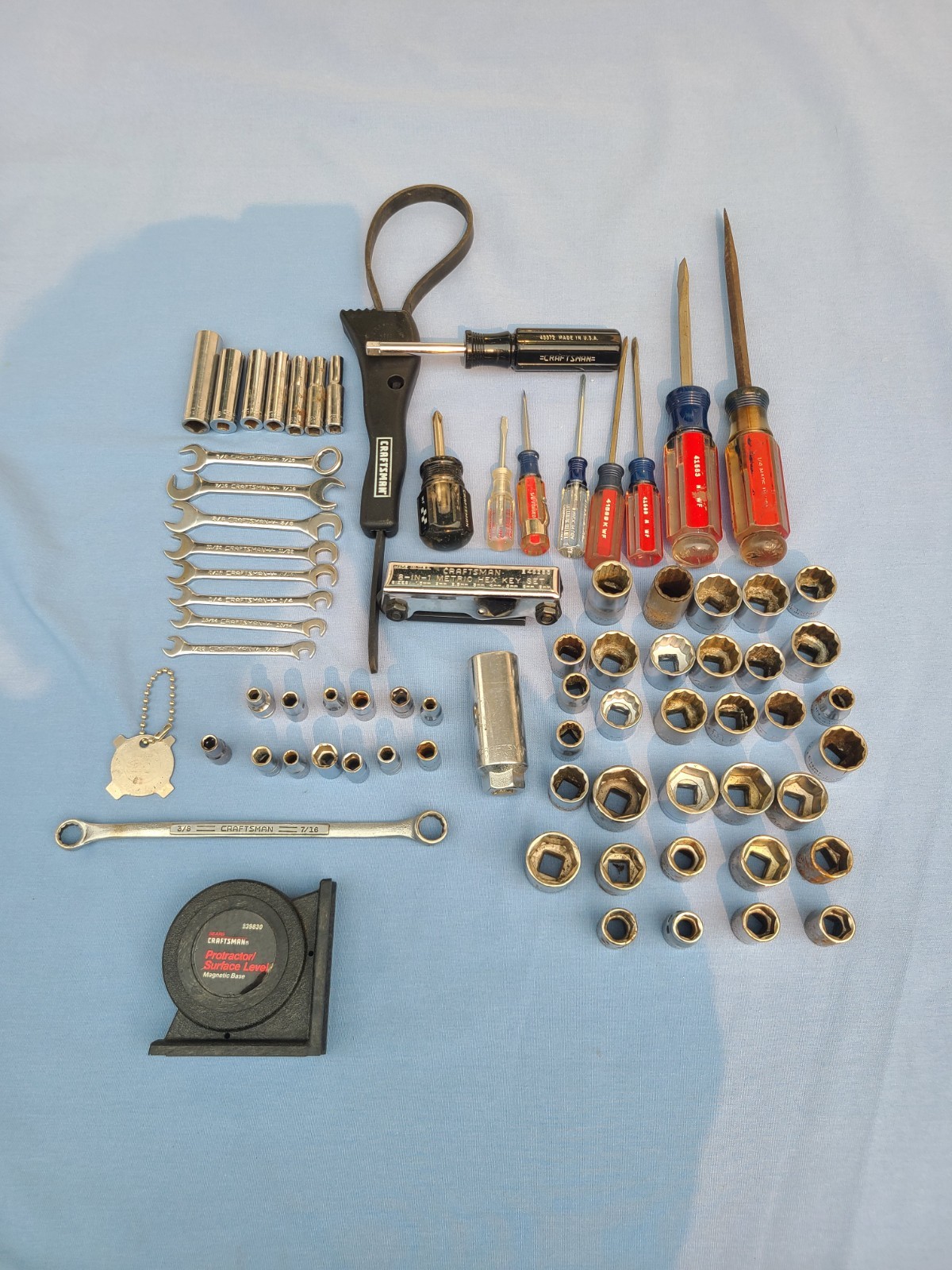 Vintage Craftsman USA TOOL Lot 75pcs. – Wrenches, Screwdrivers, Sockets etc
