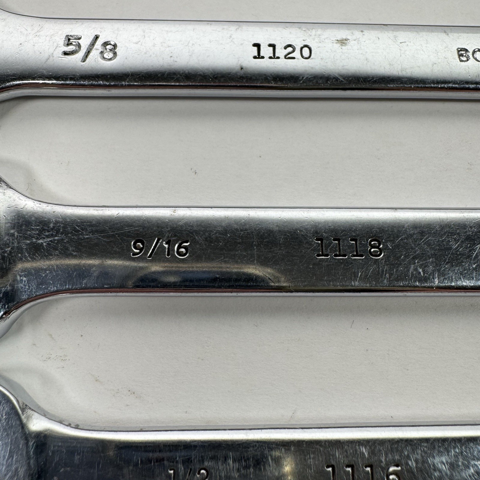 Vintage Bonney USA Combination Wrench Lot 8 SAE 3/8-15/16 Made in USA