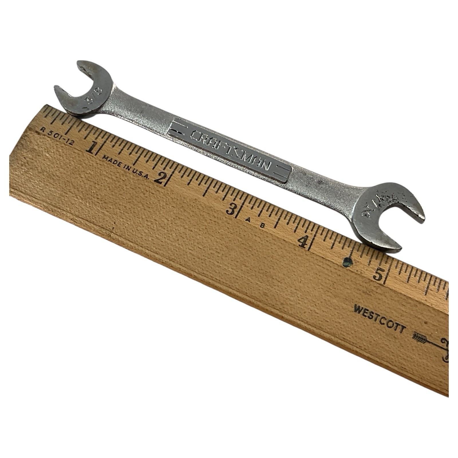 Craftsman Open End Wrench 44572 3/8″ X 7/16″ SAE V Series USA Marks Mechanic