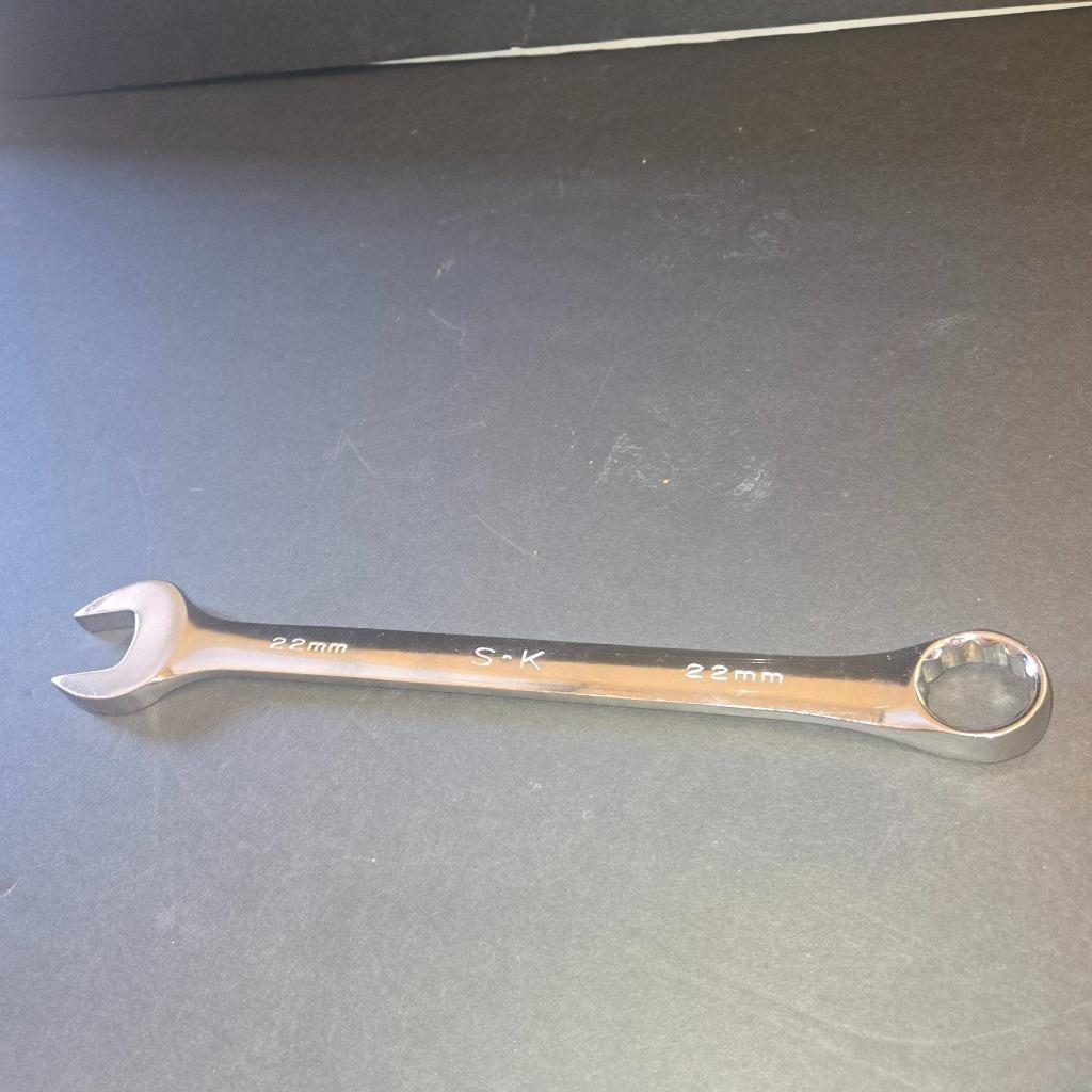 QUALITY S-K SK #88322 22MM METRIC COMBINATION POLISHED 12 POINT WRENCH