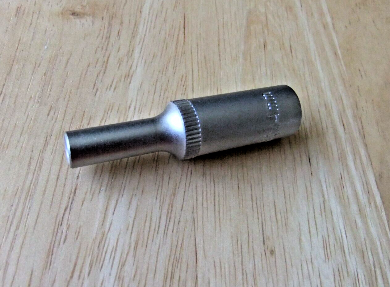 Welzh Werkzeug 4mm x 1/4 Drive Chrome Vanadium Deep Socket – 50mm Long