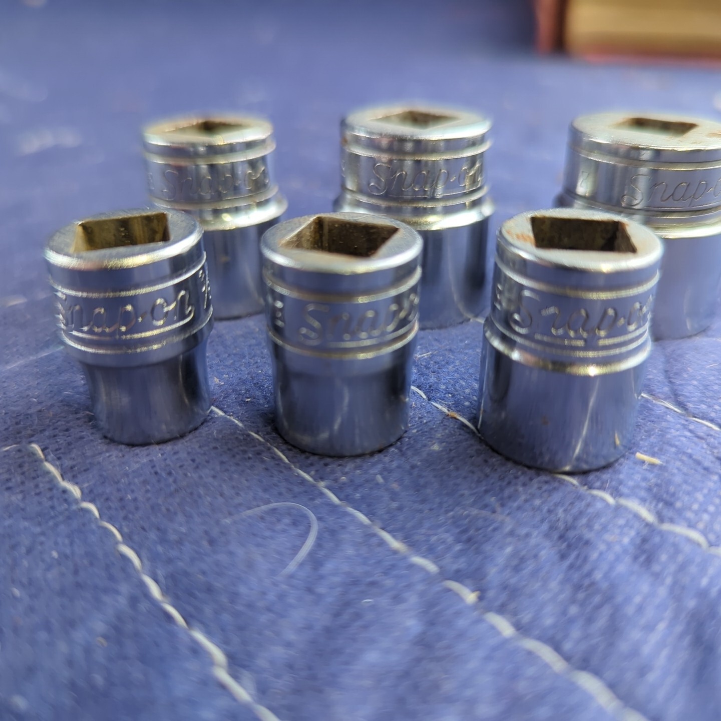 Lot Of 6 Snap-on 12 Point Sockets F-121, F-141, F-161, F-201, F-221, F-241
