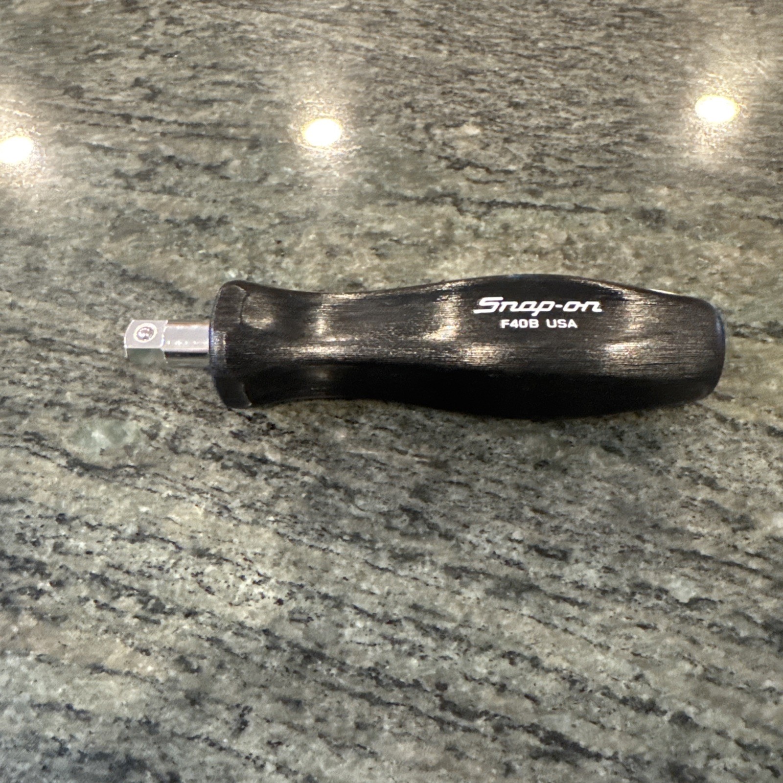 Snap On f40b 3/8” drive 5-15/16” hard handle stubby shank driver black new