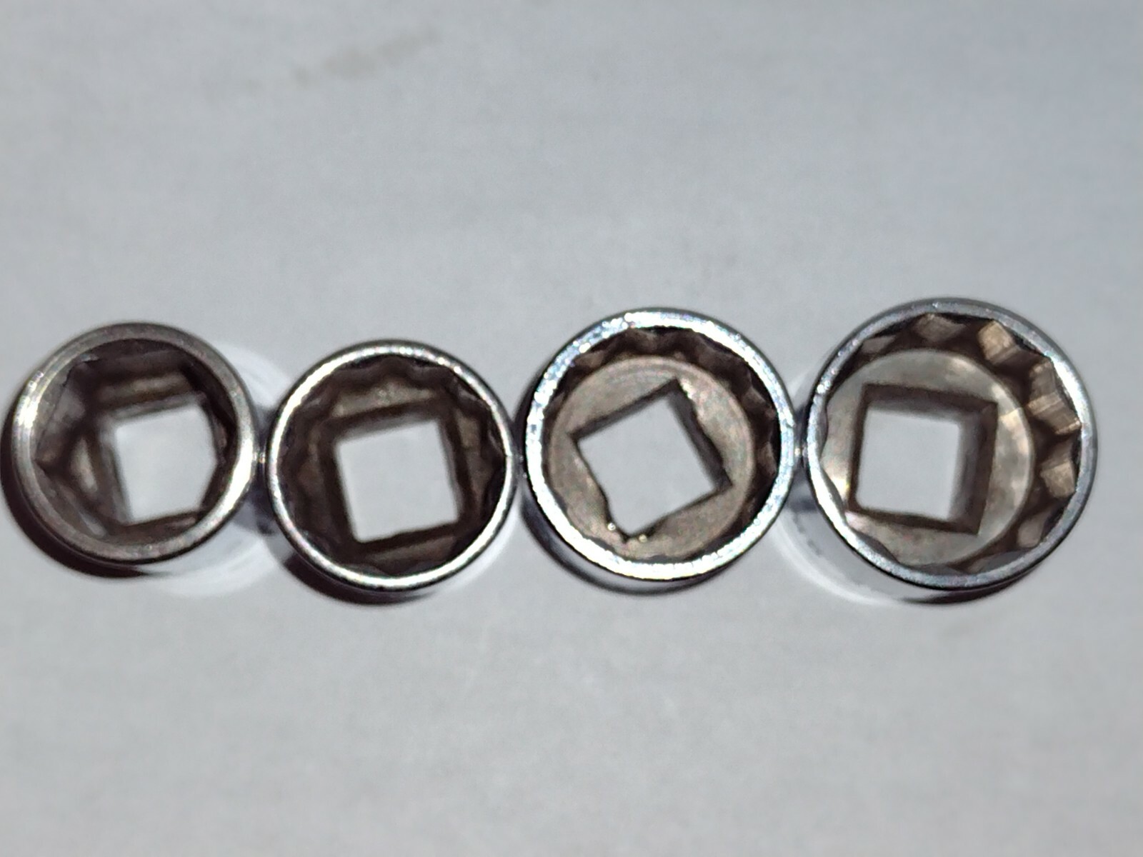 Set of 4 Vintage Herbrand 3/8” Drive Sockets