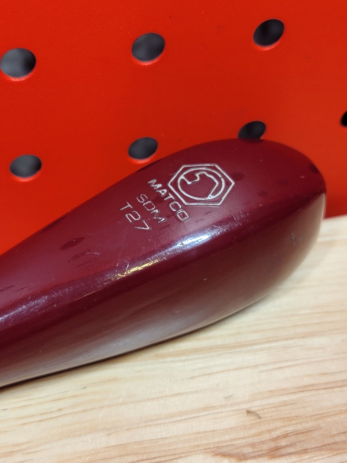 MATCO Tools SDMT27 T27 Torx Burgundy Hard Handle Driver