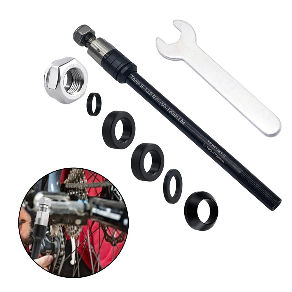 Trailer Thru Axle for Bikes 160-178mm M12x1.0 Thread for Thule Croozer