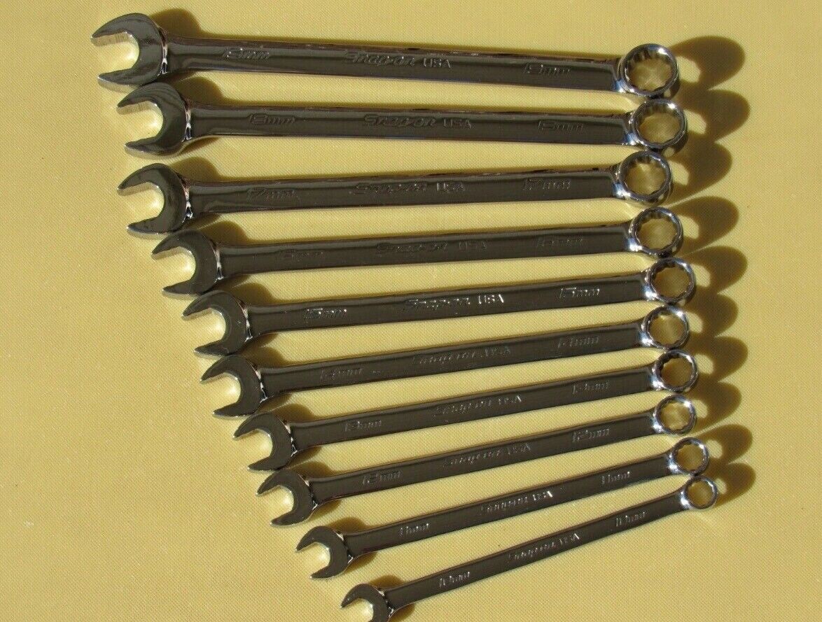 Snap-on Tools USA NEW 10pc Metric 12 Point FLANK DRIVE PLUS Wrench Set SOEXM710
