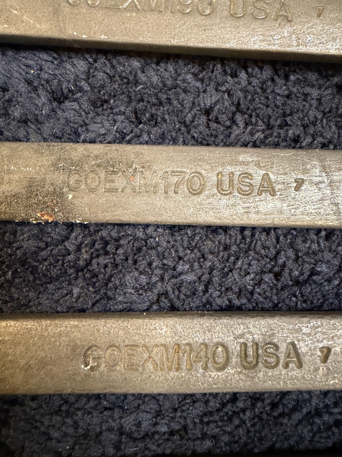 Snap-on 5 Piece Combination Wrench Set, GOEX See description for sizes. USED