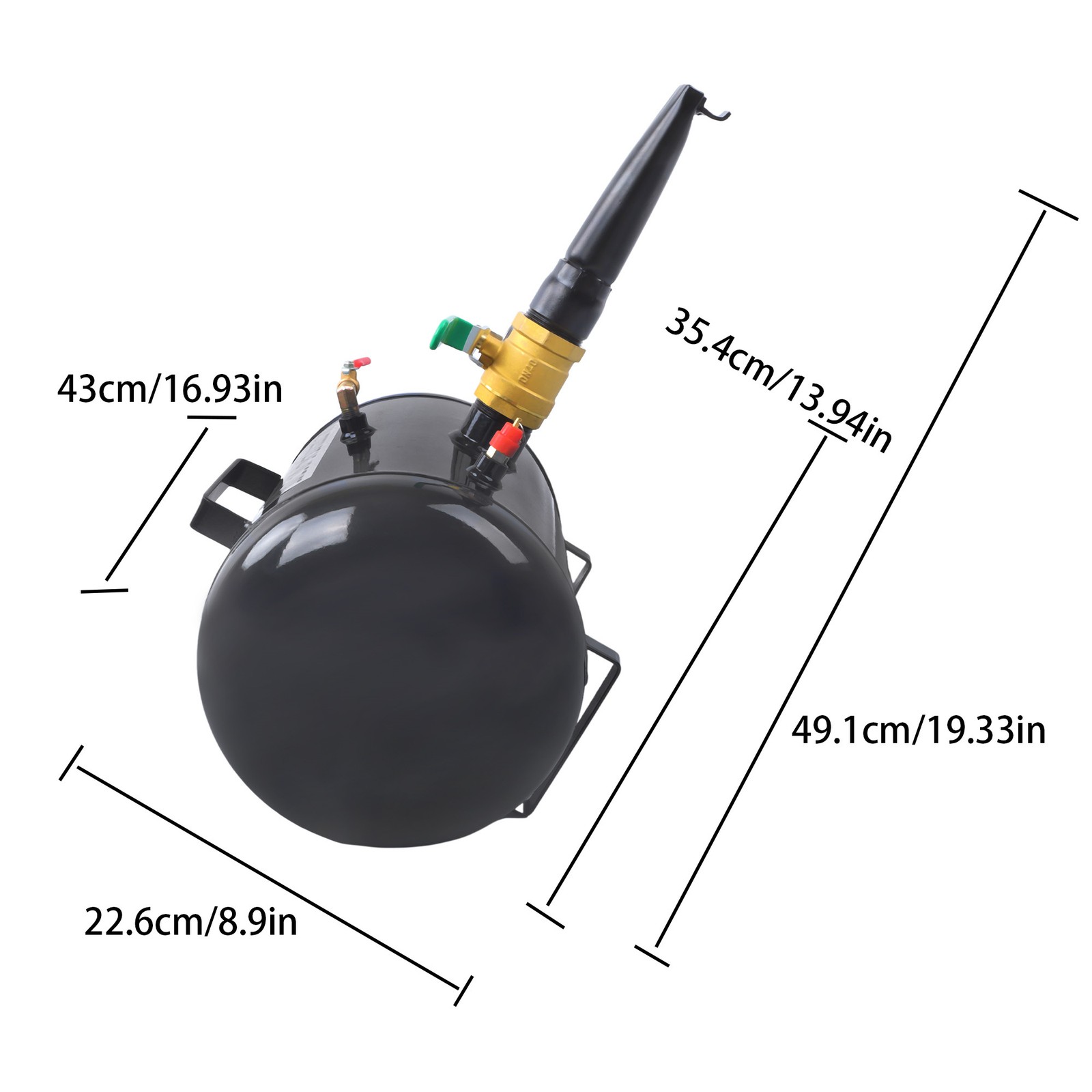 Labwork 5Gallon Seating Inflator Truck ATV Air Tire Bead Seater Blaster Tool set