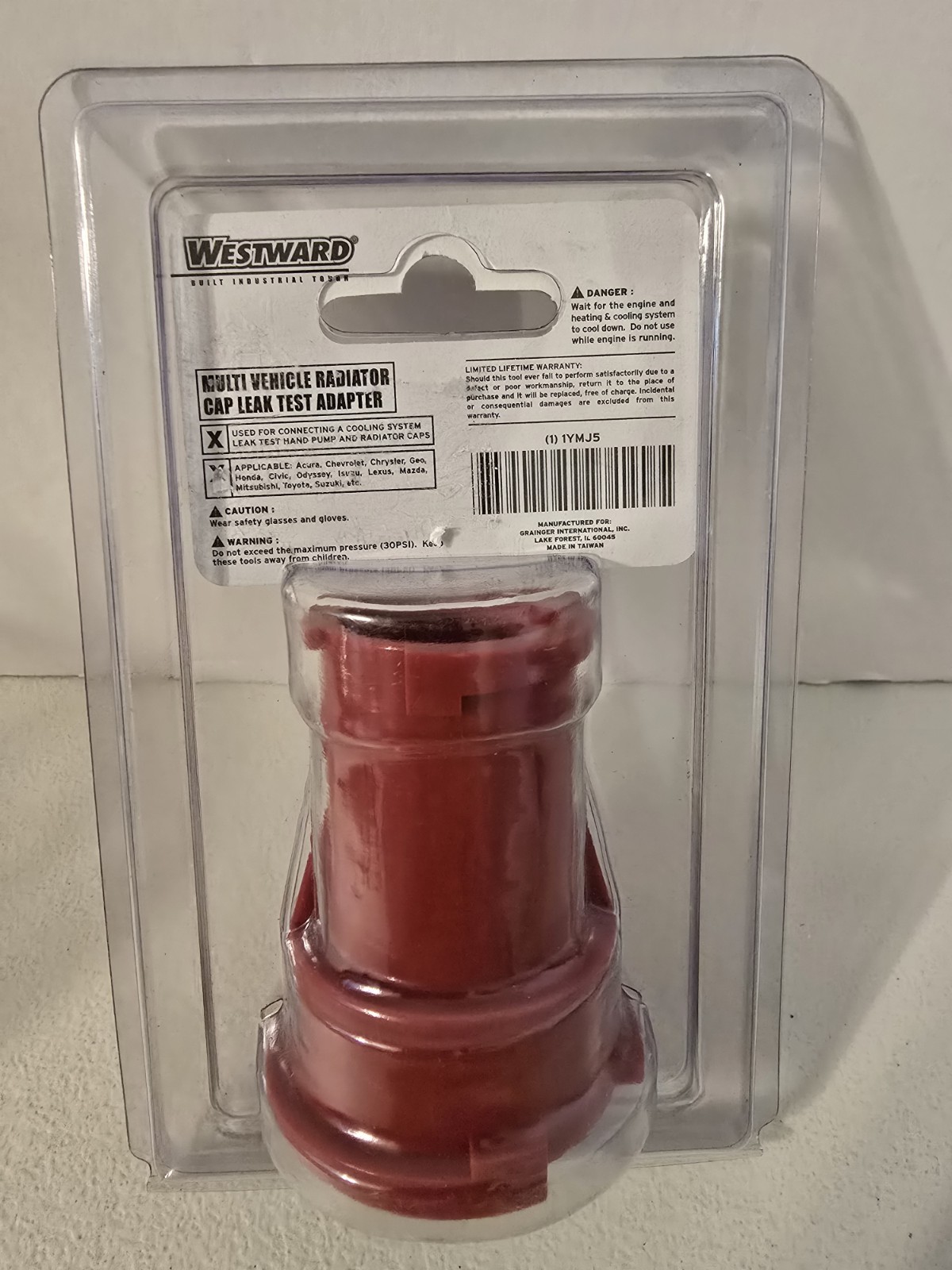 WESTWARD 1YMJ5 Multi Vehicle Radiator Cap Leak Test Adapter-New