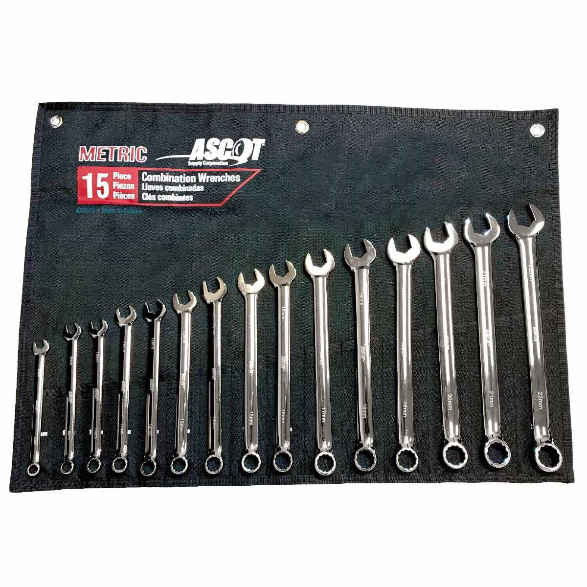 15-Pc Metric Long Combo Wrench Set – Precision & Durability!