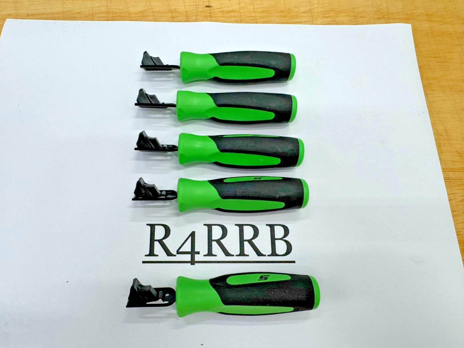 Snap-on Tools USA NEW GREEN Soft Grip Feeler Gauge Holders LOT SET FB336-1Gx5