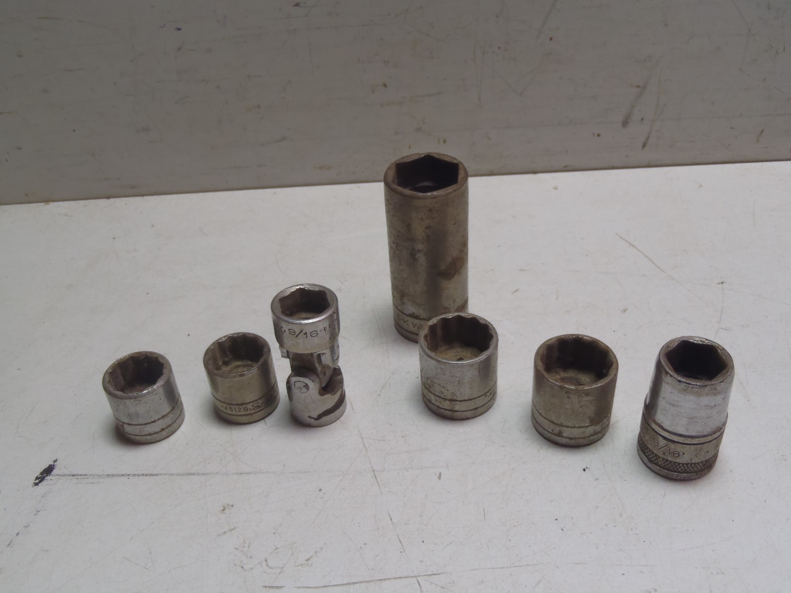 Lot of 7 S K Sockets Tools 45124 x2, 45120 x2, 40618, 40118, 40426