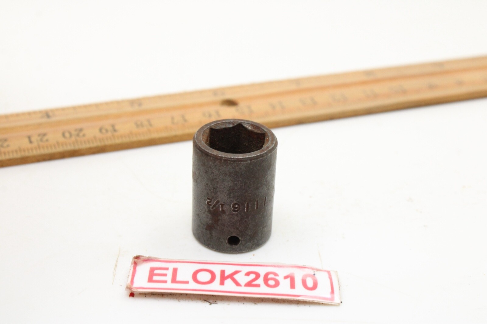 APEX Tools 1116 1/4″ 1/2″ Shallow Impact Socket SAE 6 Point 1″ Long USA