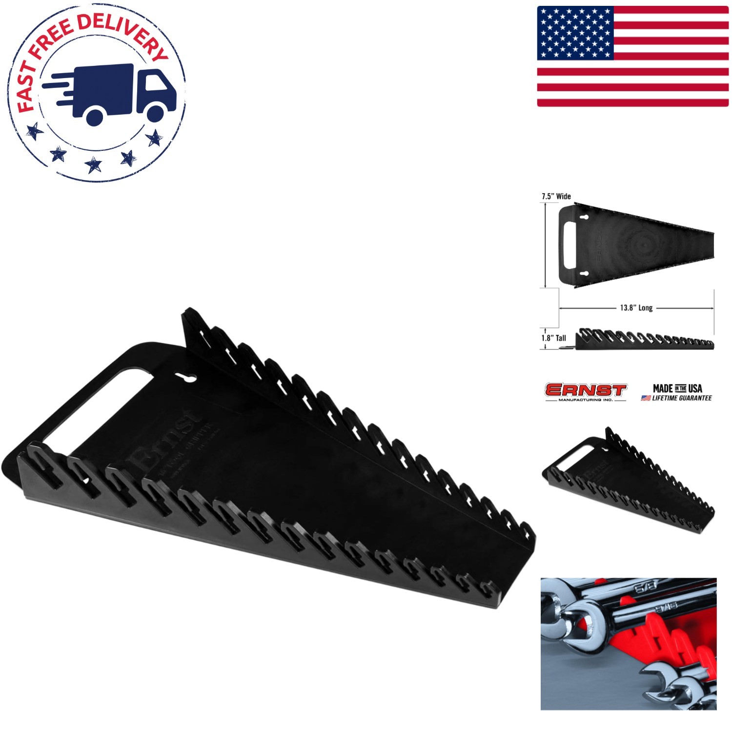Portable 15 Tool Wrench Gripper – Holds 1/4″ to 1 1/8″ & Metric Sizes