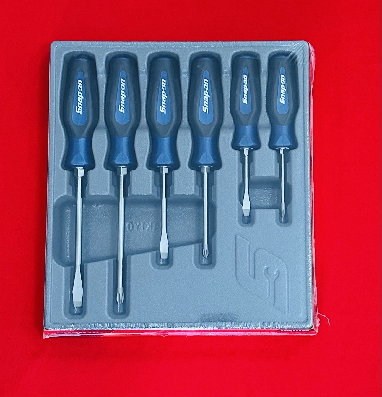 Snap On Tools Screws Set SGDX60BMB Metallic Blue Soft Grip Comb 6 Pc. Set NEW!
