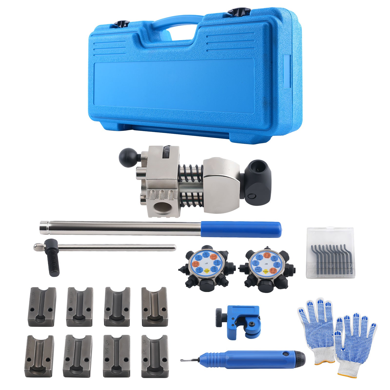 Brake Flaring Tool Kit 37° 45° Dual Angle Double Bubble Flare Steel Dies