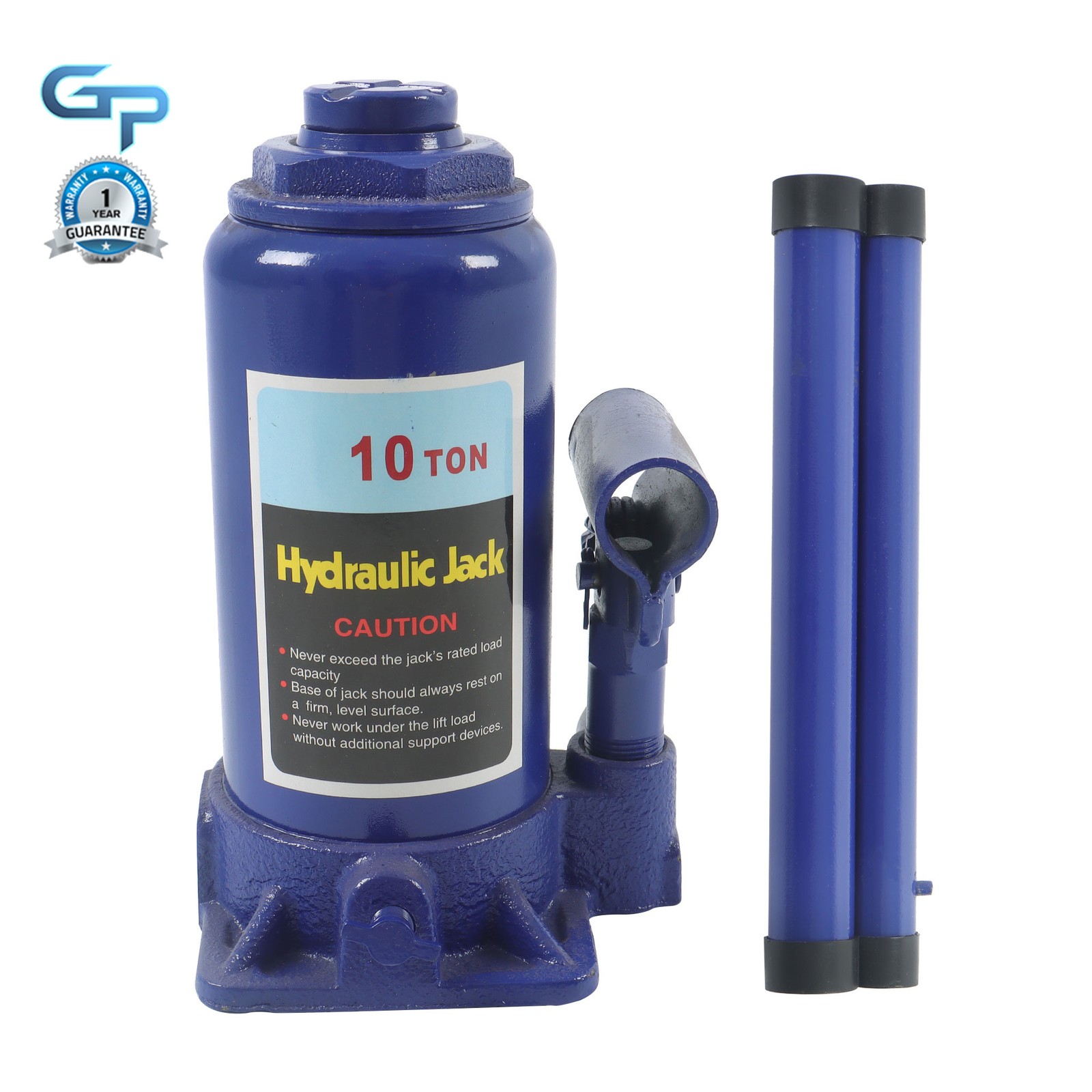 Hydraulic Car Bottle Jack for Auto Repair and House Lift, 10 Ton (20,000 LBs)