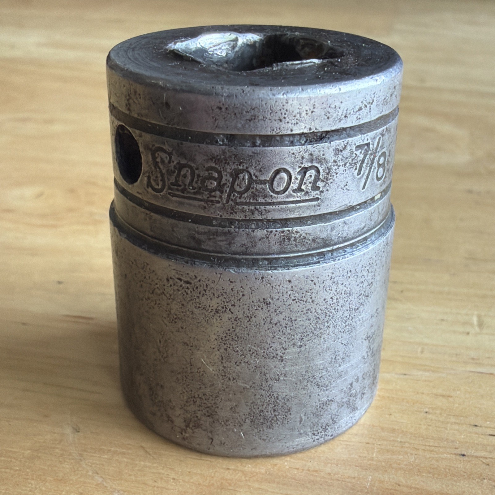 Snap On Tools 7/8″ Shallow Socket 1/2″ Drive 12 Point SB-280 Vtg Made in USA
