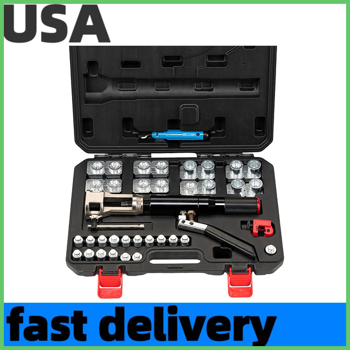 Hydraulic Flaring Tool Kit,3/16 «-1/2″Brake Repair Tube,45° Double Flaring Tool