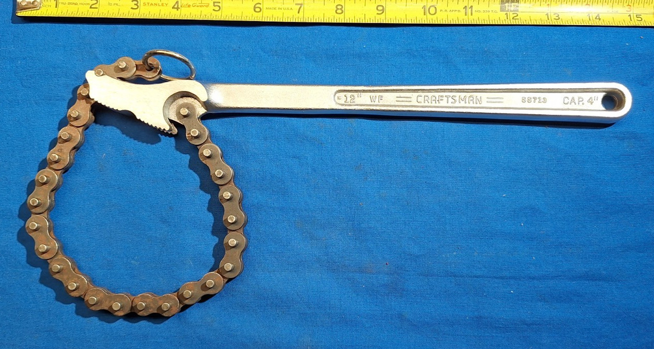 USA Craftsman 55713 12″ chain wrench WF series VG Cond