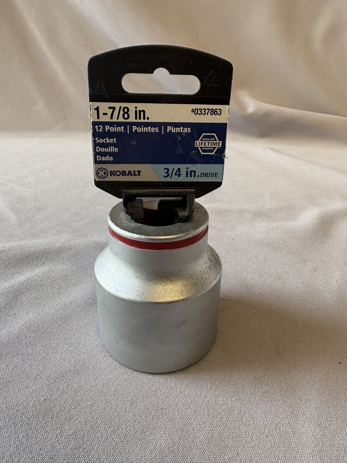 KOBALT 1-7/8 in. 12 Point Socket 3/4 in. Drive New Tools #0337863
