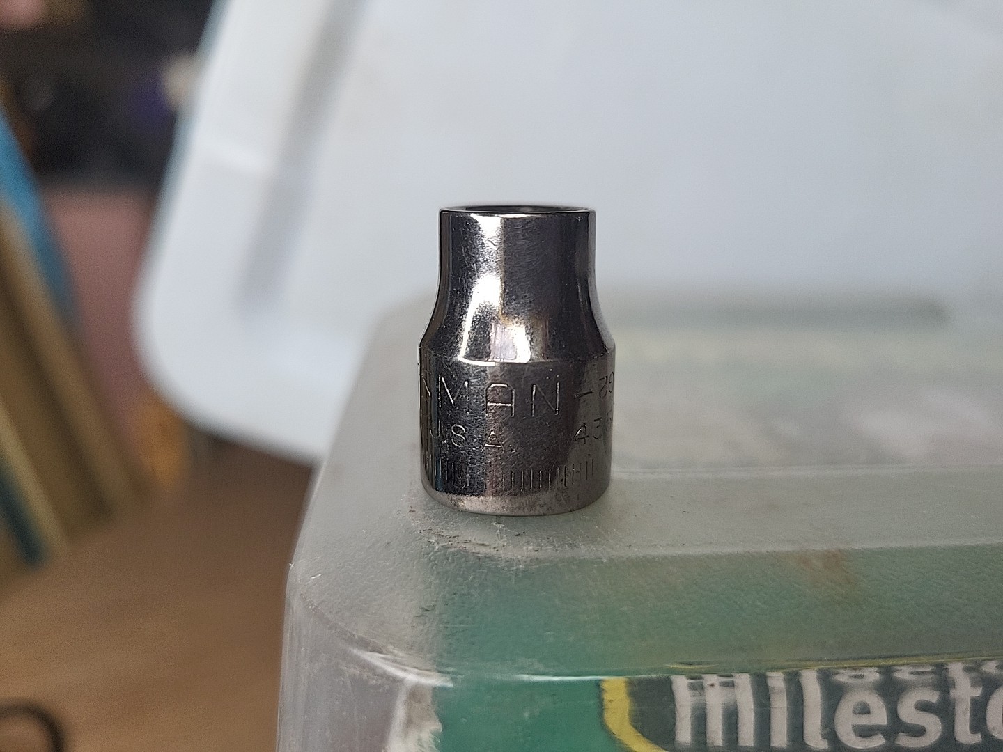 Vintage Craftsman 3/8″ Drive 9mm 6 Pt Shallow Socket Inverted G2 43541 USA