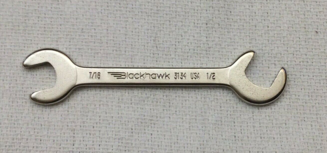 BLACKHAWK 3134 OPEN END WRENCH 1/2 x 7/16 INCH NEW USA GOVT SURPLUS