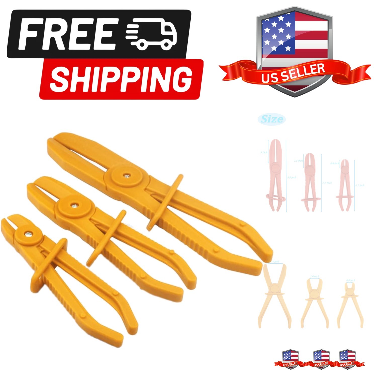 3 Pack Plastic Hose Pinch Off Pliers Set Tool for Automotive, Household Flexi…